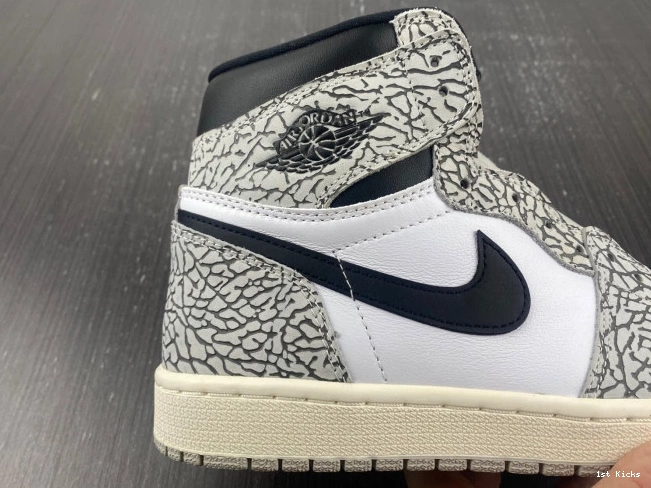 1st Kicks Shoes Air High DZ5485-052 White Jordan 1 Cement OG 0805